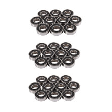 Rodamiento rígido de bolas 6001RS, 28 x 12 x 8 mm, 30 piezas, plateado y negro