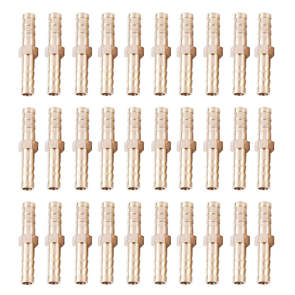 20 Pieces Brass 6 Mm Straight For Hose Quick Coupling, Golden 4853466347679