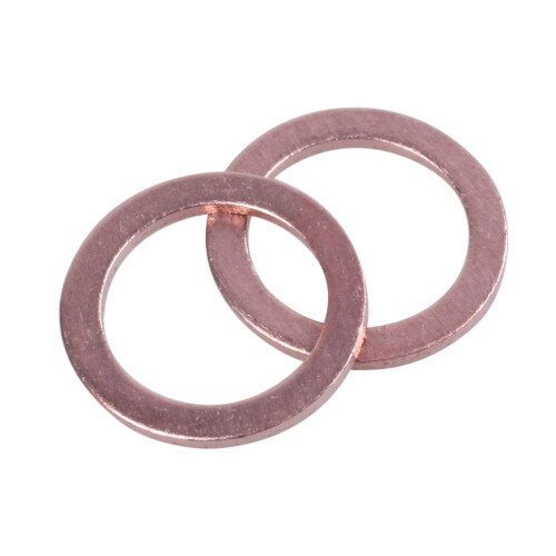 100 st 10mm x 14mm x 1mm kopparbricka, distanstätning 2