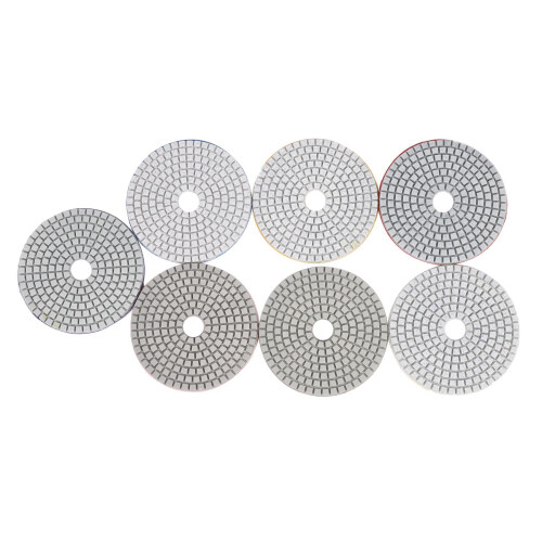 Conjunto de 48 discos de polimento diamantados de 4 polegadas para uso a seco/úmido em pedra, concreto e mármore. 2