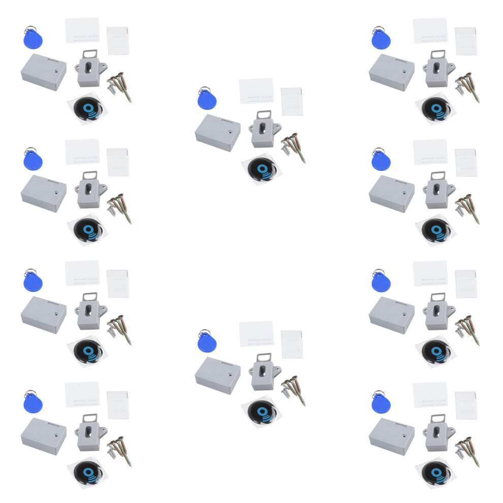 8X Hidden Rfid Free Opening Intelligent Sensor Cabinet Lock Locker Wardrobe Shoe Cabinet Drawer Door Lock 4853466358804