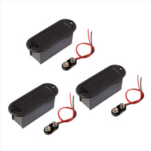 3x 9V batterihållarfodral för aktiv gitarr- och baspickup