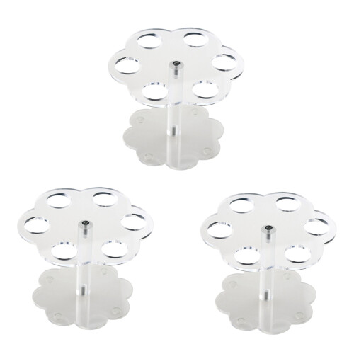 3er-Pack transparente Acryl-Eiswaffelständer mit 6 Löchern