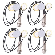 4x piëzo-contactmicrofoon met 3 transducer-pickups en eindpin-aansluiting voor kalimba