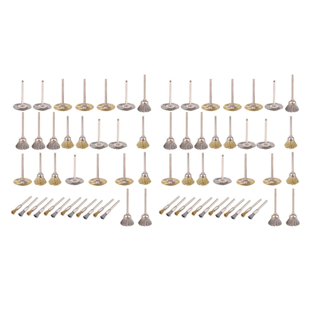 72 Pcs Copper Wire Polishing Wheel Brush Drum Full Set For Rotary Tool Hot 4853466364270