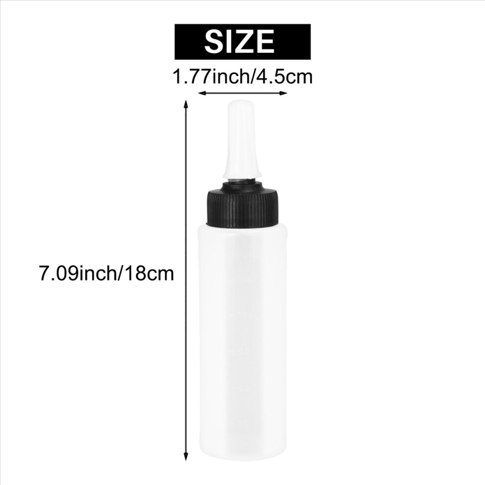 4Pcs 150Ml Salon Hair Color Measuring Applicator Bottle Scale Hairdressing Tool