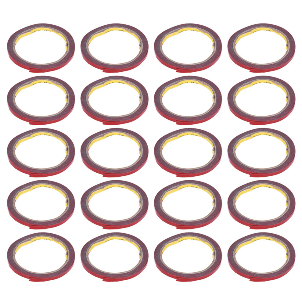 20Pcs Strong Permanent Double Sided Super Sticky Foam Tape Roll For Vehicle Car, 6Mmx3meter Red 4853466357098
