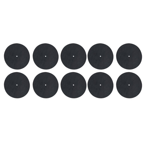 Conjunto de 10 tapetes antiestáticos para toca-discos de vinil de 7 polegadas, com redução de ruído para melhor qualidade de som.