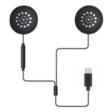 Kablede hovedtelefoner med mikrofon og lydstyrkekontrol motorcykelhjelmheadset musik stereoøretelefoner til skiløb ridning klatring