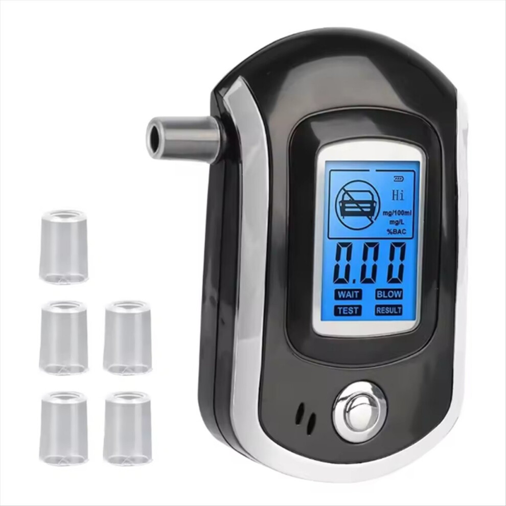 Mini Manual Digital Breath Alcohol Tester Lcd Screen Breath Drunk Driving Analyzer At6000 4853870909944