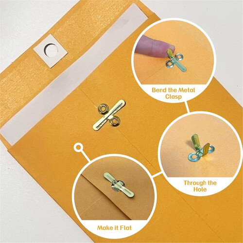 Pacote com 20 envelopes de 25,4 x 33 cm (10 x 13 polegadas) com fecho de pressão e cola adesiva para uso em escritório, escola e casa. 1
