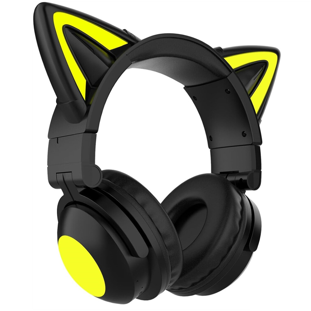 Cat Ear Bluetooth Headphones,Ear Headphones With Built-In Mic,Foldable,On-Ear Wireless Headphone For Phone/Pc/Tablet A 4853870906004