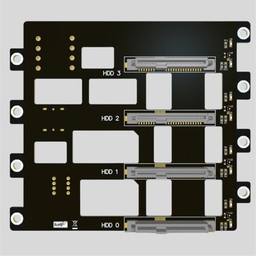 SAS/hårddiskbakplan SFF8643 till 4-facks hårddiskbakplan 6 Gbps för NAS-lagringsserver HDD-adapter 2