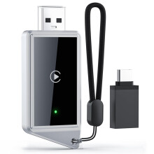 Bezprzewodowy adapter CarPlay, konwersja przewodowego na bezprzewodowy, inteligentny CarPlay AI Box, sterowanie WiFi Bluetooth, rozmiar mini
