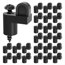 3/8 inch nylon raamhorclips met schroeven, offset raamclips voor het bevestigen van winterraamhorren, 24 stuks.