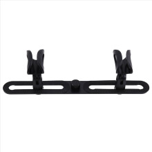 Suporte de microfone com base em formato de barra e clipe para transmissão ao vivo. Ideal para microfones de pedestal.