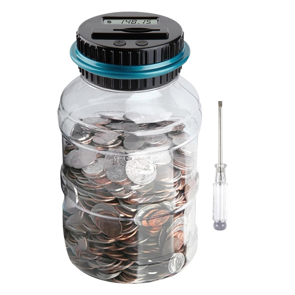 Digital Coin Counting Money Saving Box - LCD Electronic Piggy Bank for EURO Coins, Ideal Gift