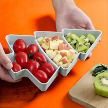 Árvore de Natal Ano Novo Tigela de Frutas Bandeja de Lanche Doméstico Vermelha