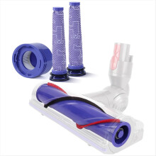 Roller Brush + Pre&Post HEPA Filter Combo Compatible for Dyson V7 V8 Vacuum Cleaner Replacement Parts,
