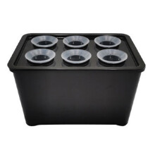Macetas de vivero al por mayor, sistema hidropónico, caja de cultivo, contenedor universal para propagación de plantas y hortalizas, color negro.