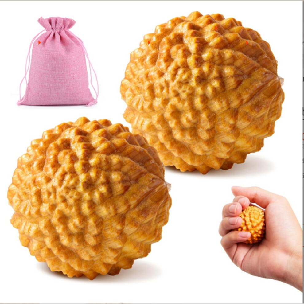 Wooden Massage Ball - 2pcs Acupressure Ball for Natural Labor and Delivery Essentials, Birthing Comb, Stress Relief