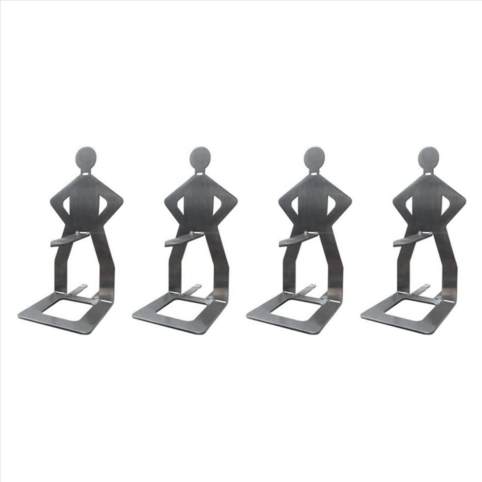 4pcs Funny BBQ Accessories Hot Dog Sausage Stand Holder Portable Barbecue Rack Stainless Steel Roaster 20.5 X 7.5cm