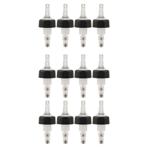 12 x 25ML Clear Auto Measure Quick Shot Pourers