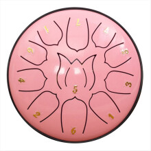 Roze 25 cm (10 inch) 11-tonige buitenregentrommel, tuinchakra etherische handtrommel