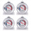 4Pc Refrigerator Thermometer, with Red Indicator Thermometer for Freezer Cooler Hanging Hook and Stand 1