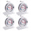 4Pc Refrigerator Thermometer, with Red Indicator Thermometer for Freezer Cooler Hanging Hook and Stand 2