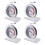 4Pc Refrigerator Thermometer, with Red Indicator Thermometer for Freezer Cooler Hanging Hook and Stand 3