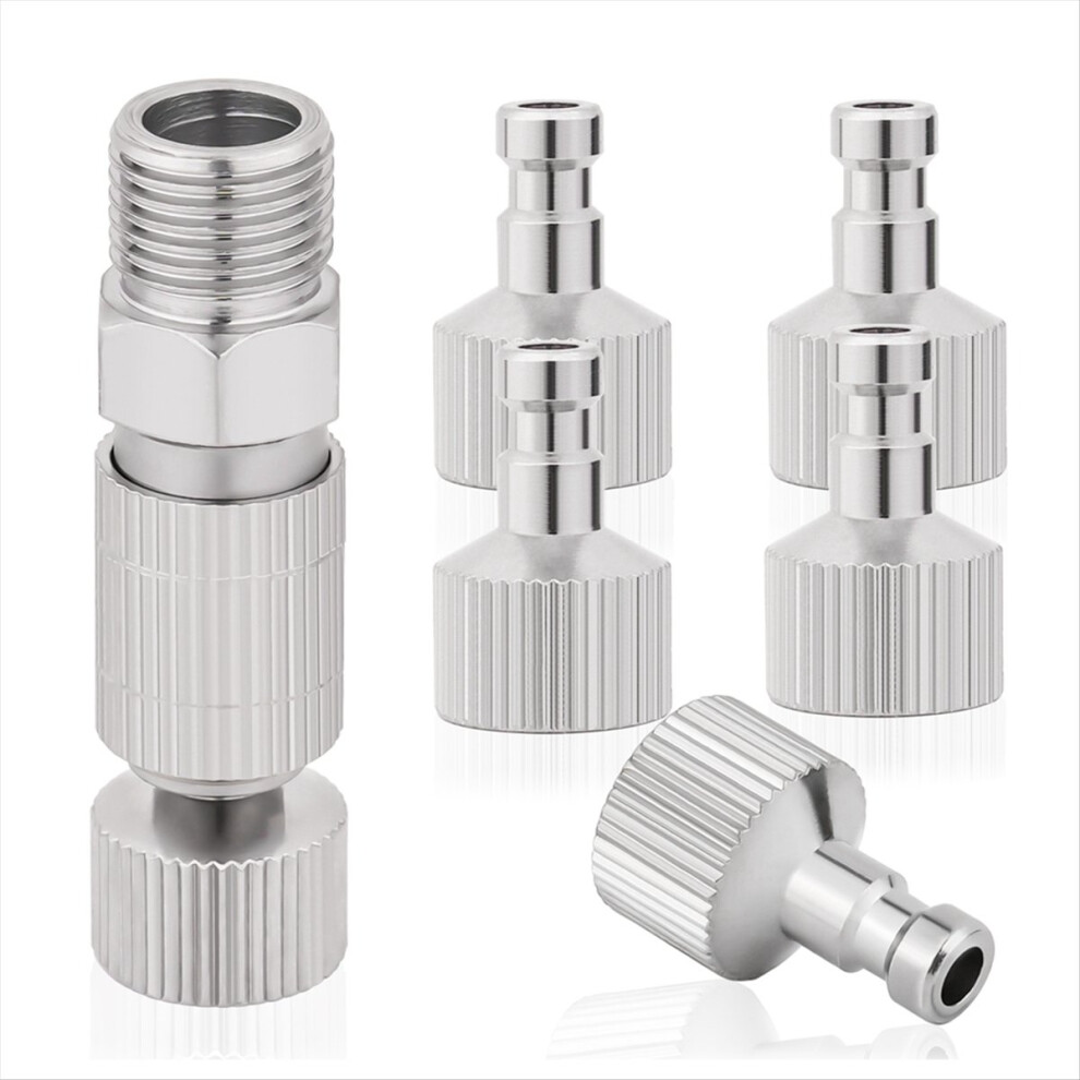 Airbrush Quick Disconnect Coupler Release Fitting Plug, 6Pcs 1/8 In Bsp Male And Female Connections Adapter Air Brush 4851698687792