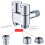 Mini robinet multifonction en laiton, double commande 1 entrée/2 sorties, pour lave-linge et WC - C 7