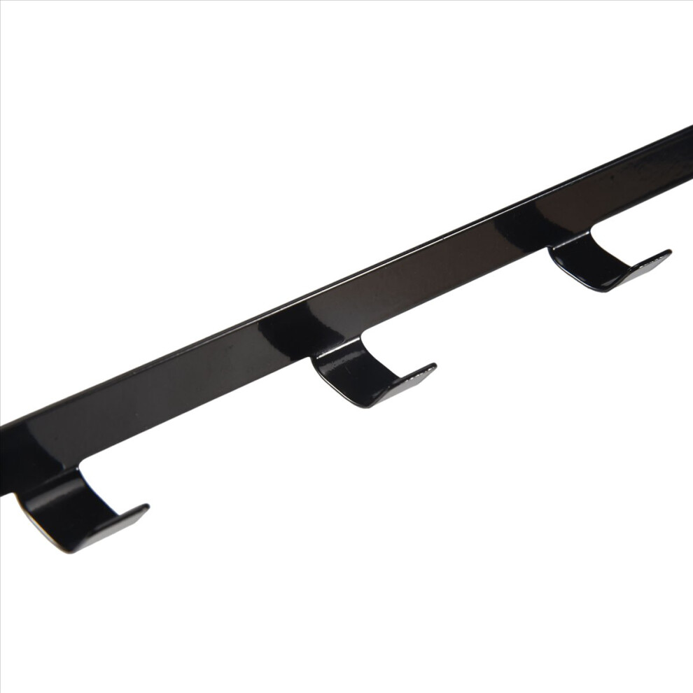 Smart Wide Over The Door Rack Wrought Iron Hook Black