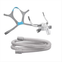Nasenmaske für CPAP mit Kopfband, Silikon-Gel-Kissen, automatisches Gerät gegen Schlafapnoe und Schnarchen