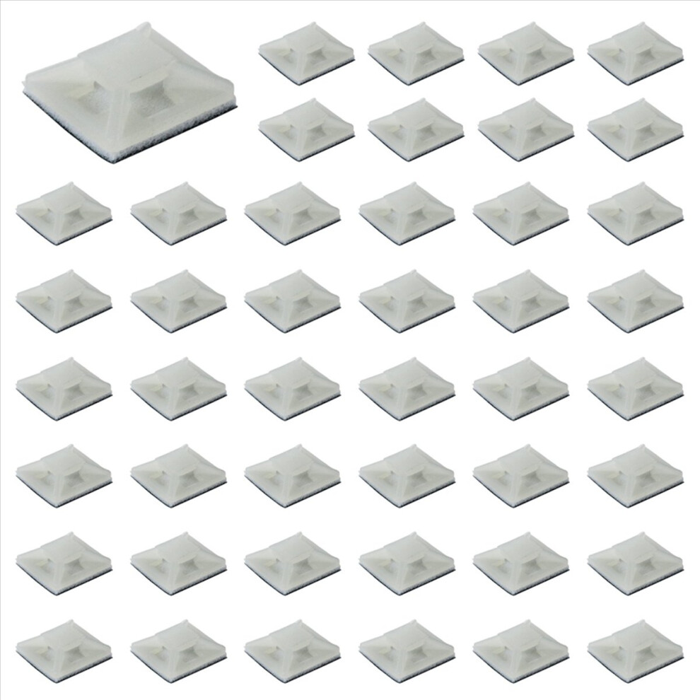 Self-Adhesive Plastic Wire Bundle Holder 3Mm Cable Tie Mount Base 200Pcs 4851698694110
