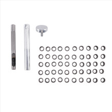 Ösenlochstanzen-Set mit 50 Ösen (6 mm, Gunmetal-Finish) für selbstgebaute Kydex-Scheiden