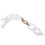 Grote plastic ketting, modieuze sieraden, mat wit 4