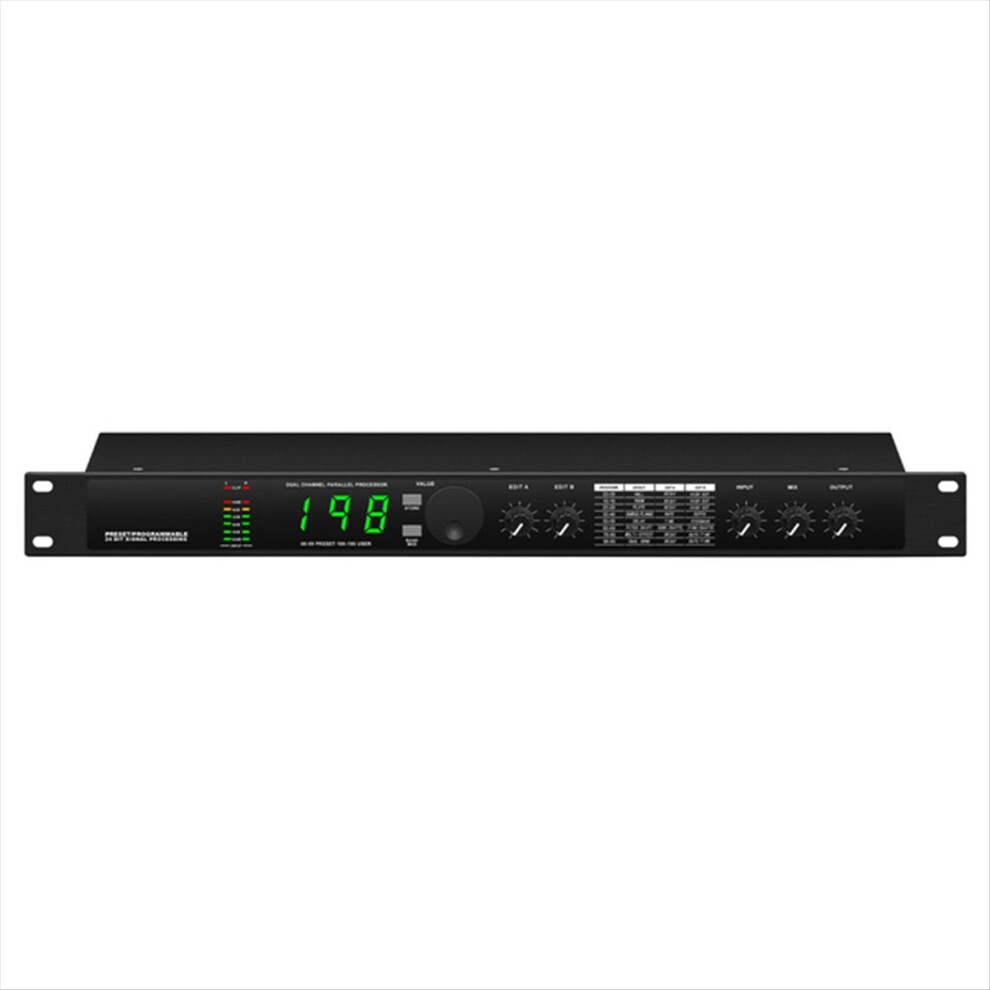 Professional Digital Reverberation Multi Effect Dsp Processor Audio Equalizer Eu Plug Black 4851698605642