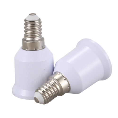 5 pcs E14, E27 Adapter Base Screw LED Light Bulb Socket Converter, White 2