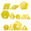 Set of 14 Patchwork/English Paper Piecing Quilt Template Set,Hand Sewing Diamond Triangle Patchwork Tool 5