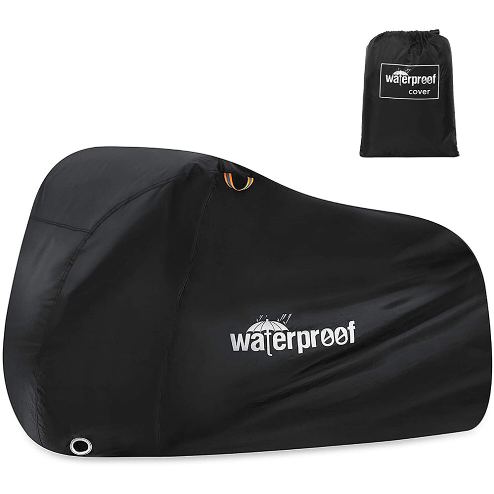Bike Cover for 1 or 2 Bikes, 210T Waterproof Outdoor Bicycle Storage Protector Rain Sun UV Dust Wind Proof
