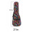 Bolsa portátil para ukulele de 21 polegadas, capa macia de espuma de 10 mm, mochila impermeável para mini guitarra, multicolorida C 6