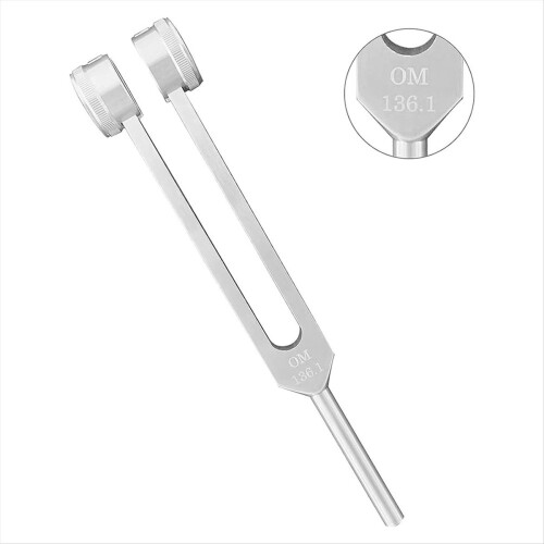 Σετ Chakra Tuning Fork Om136.1Hz & 4096C, Ηχοθεραπείας, Κρουστά Μουσικό Όργανο με Θήκη Σφυρί 1