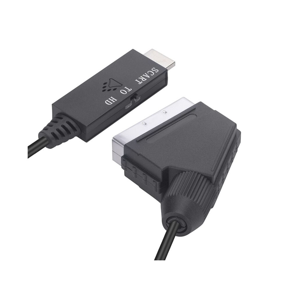 Scart To Hdmi-Compatible Tv Audio Video Adapter 1080P/720P Converter Cord For Hdtv Stb Dvd Accessories 4851698632877
