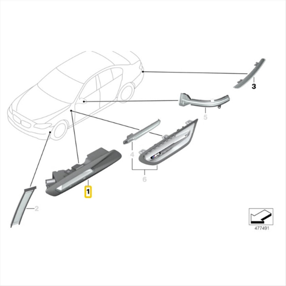 Car Side Marker Fender 63137154169 63137154170 For Bmw 5 Series F10 F11 F18 2011-2013 Auxiliary Turn Signal Lamps Light 4851698607318