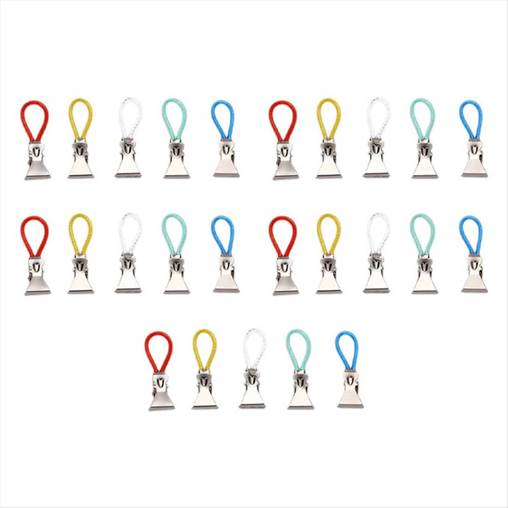 Clothes Pegs Clothespins Colorful Laundry Tea Towel Hanging Clips Loops Kitchen Bathroom