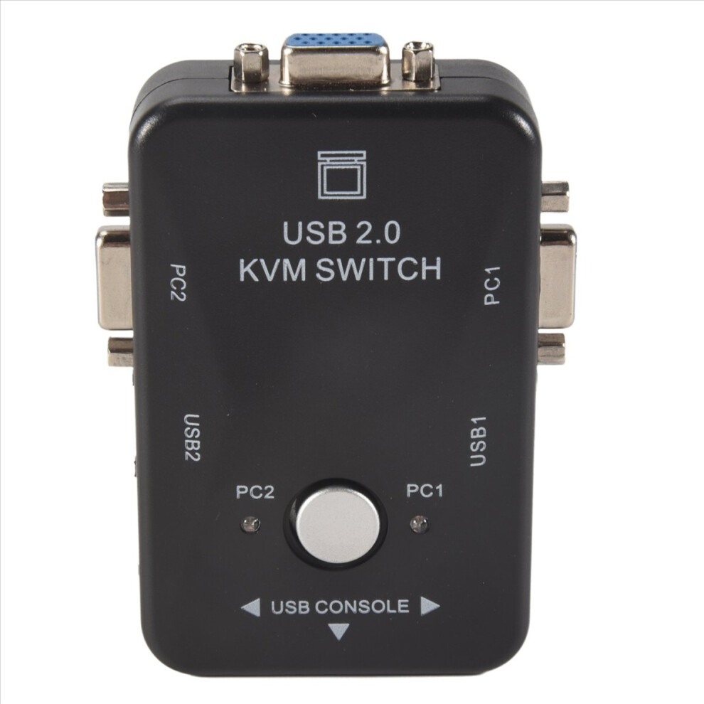 Usb Kvm Switch Switcher 2 Port Vga Svga Box 2.0 Mouse Keyboard 1920X1440 4851698635762