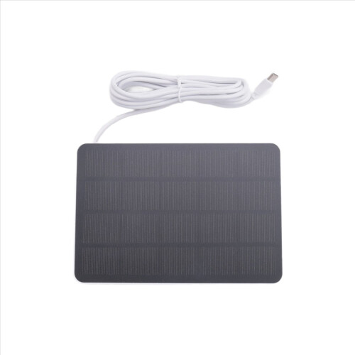 Waterproof 4W Solar Panel Charger for Home Security Camera Cells Powered with Charging Cable,White 2