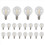 20 Pcs G40 LED Replacement Light Bulbs E12 Screw Base Shatterproof Globe for Solar String Lights Warm 1